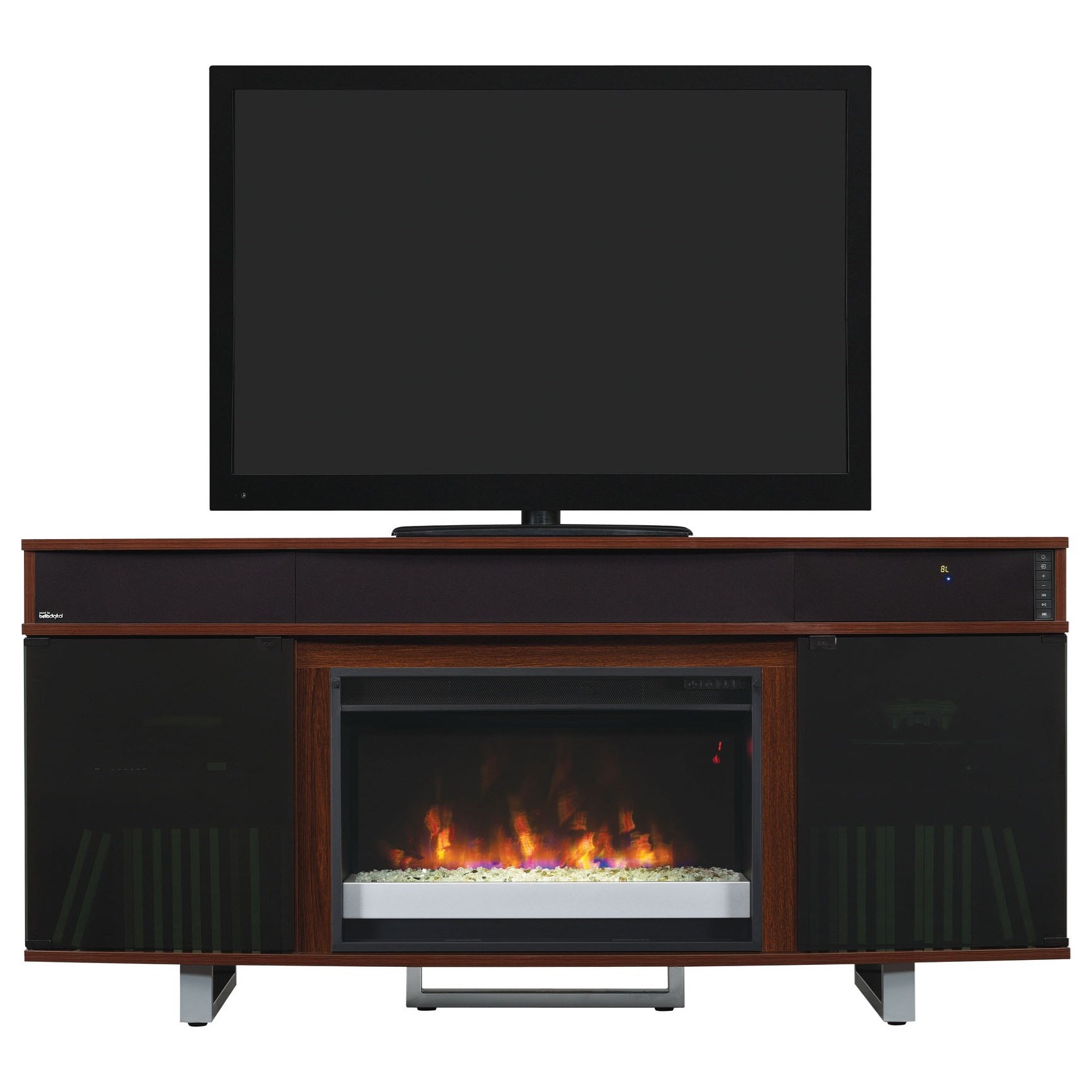 ClassicFlame Enterprise 56" Media Mantel With 26" Fireplace Insert With